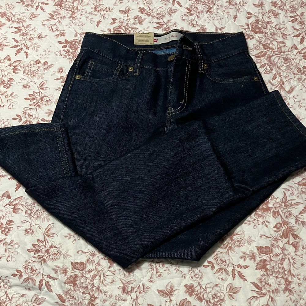 Levi's girls Deep Indigo Straight Jeans